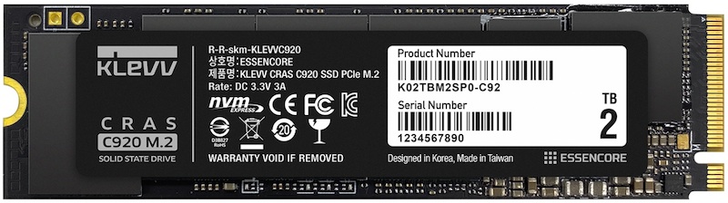 KLEVV Rolls Out CRAS C920 and C720 PCIe M.2 Gen4x4/3×4 SSDs